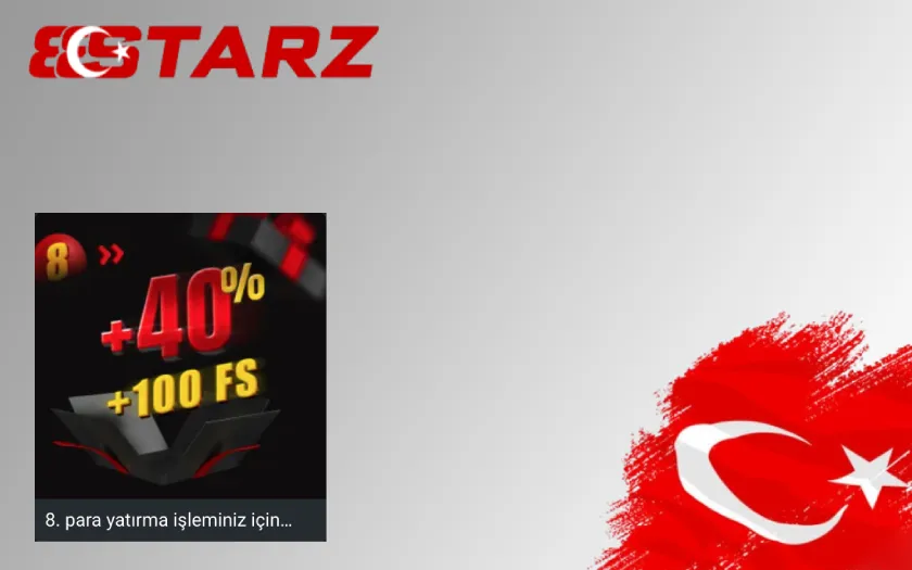 8. Para Yatırma Bonusu + 100 FS