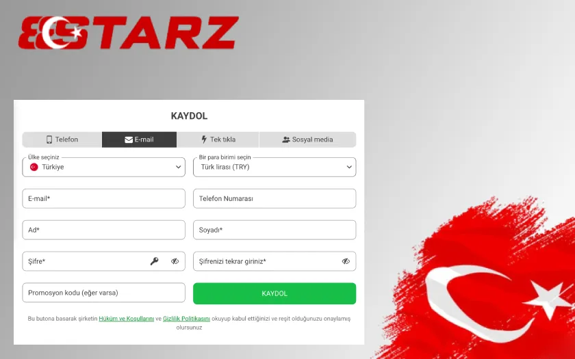 888starz Kayt E-posta ile